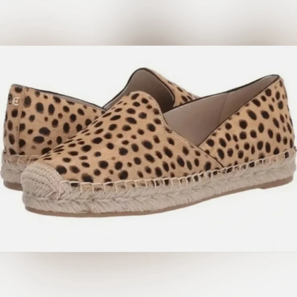 Sam Edelman Kesia Animal Print Espadrille Slip on  Flats Size 7 M